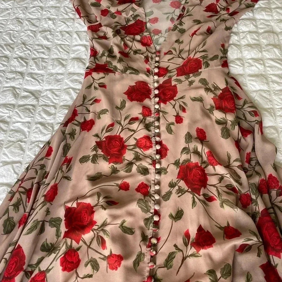 Fame and Partners Red Floral Maxi Dress - Picture 4 of 9